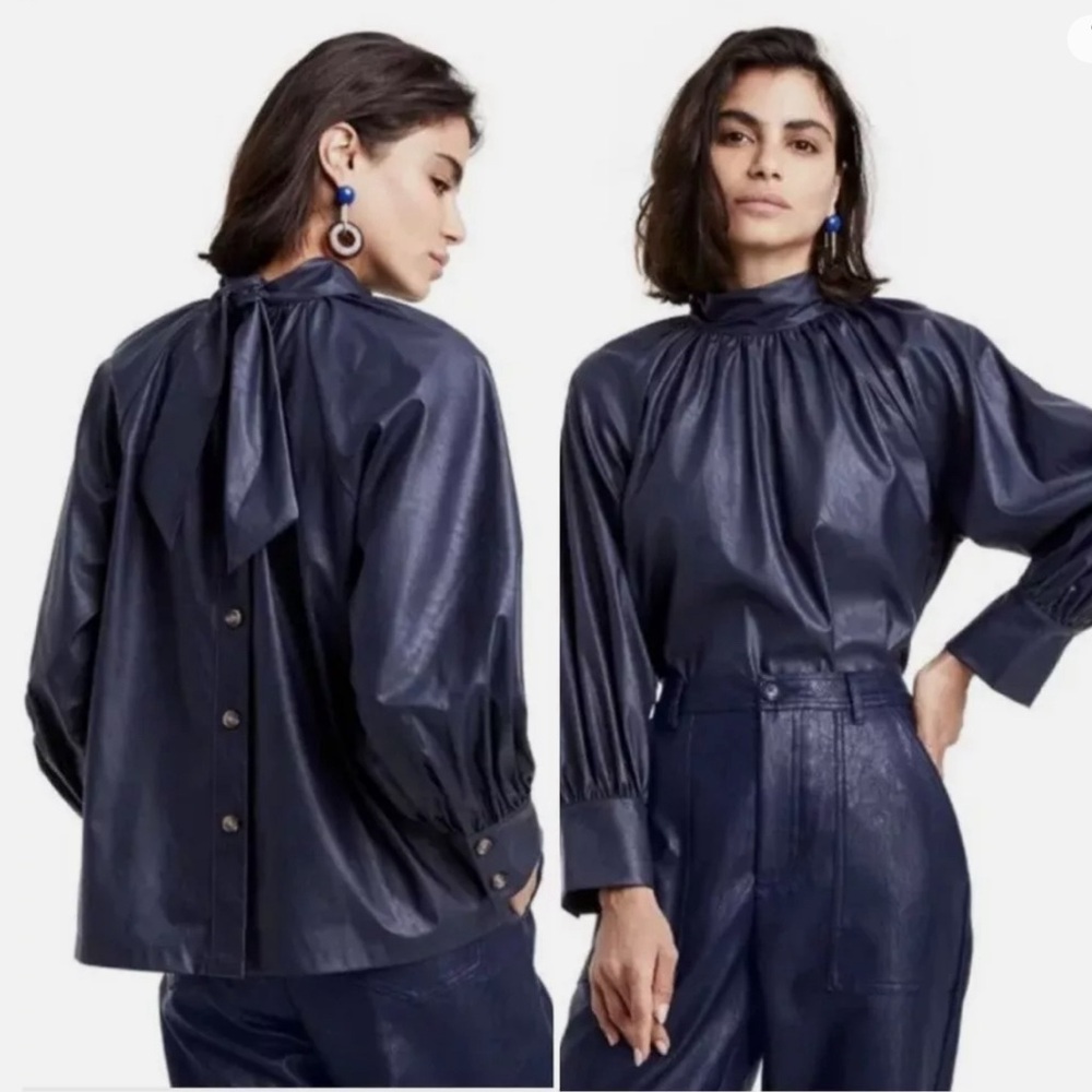 Rachel Comey for Target pleather blouse. Size Medium